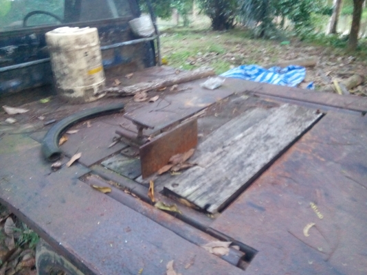 (ปิดการแล้วคับไปนาทวี)รถกระบะเลื่อนไม้ รถยังใช้งานได้