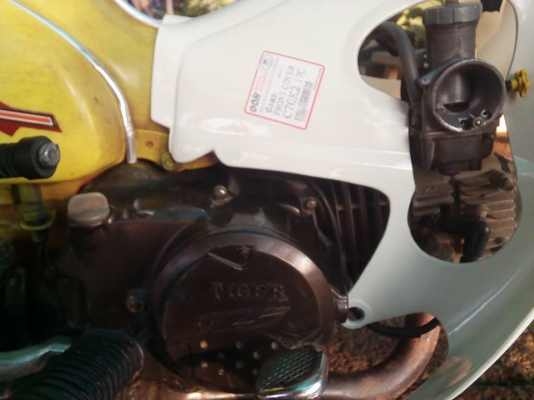 ขาย C70 เครื่องไทเกอร์125 คาบูเอ็นโปร(เเท้) ท่อเเดงสาย4 อาร์มเเต่ง ล้อ/ยางหน้า-หลังใหม่ๆ ราคาสุดคุ้ม ค่าตัว 7900 บาท