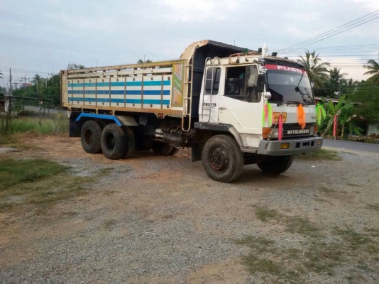 ขายรถบรรทุกสิบล้อดัมพ์ Mitsubishi turbo TF#7,4xx ปี 40 เครื่องเดิม 6d16 turbo-220 แรง เกียร์เดิม