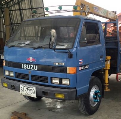 หกล้อ อีซูชุ NPR115 เครน 3ตัน ช่วงยาว4.50ม สภาพดีพร้อมใช้หัวบางเดิมสวยกริ๊ป แอร์ พ.เวอร์ ยาง8.25 ทะเบียนพร้อมโอน