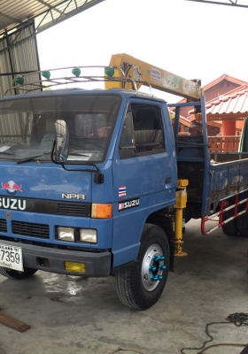 หกล้อ อีซูชุ NPR115 เครน 3ตัน ช่วงยาว4.50ม สภาพดีพร้อมใช้หัวบางเดิมสวยกริ๊ป แอร์ พ.เวอร์ ยาง8.25 ทะเบียนพร้อมโอน