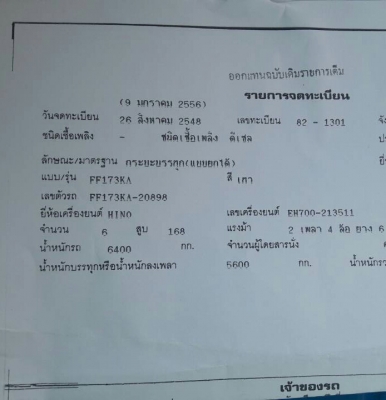 หกล้อ ฮีโน่ FF173KA EH 700 pawer ดั้ม5คิว สภาพดีสวยเดิมมากๆน่าใช้ ราคาเบาๆ 380,000บ ทะเบียนพร้อโอน หกล้อ ฮีโน่ FF173KA EH 700 pawer ดั้ม5คิว สภาพดีสวยเดิมมากๆน่าใช้ ราคาเบาๆ 380,000บ ทะเบียนพร้อโอน