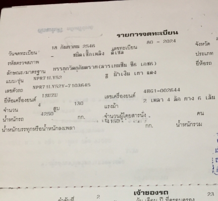 6ล้อ บรรทุกน้ำมัน7000ลิตร ISUZU NPR 130แรงปี46 พร้อมใช้