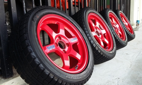 ล้อ,TE37 Red แท้ 15X6.5 Of20 4H100 ก้านยกสุดๆ 32,000