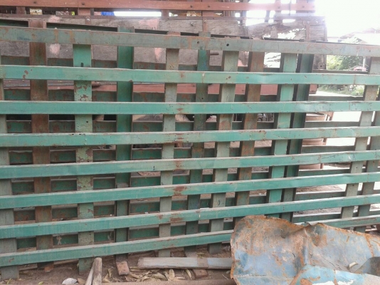 ขายแผงข้าง(เหล็ก)กระบะรถบรรทุก 6 ล้อ ราคาถูก พร้อมเหล็กฉากข้างละ4 ตัว