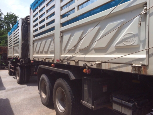 ขายด่วน รถสิบล้อดั้มพ์พ่วงแม่ลูก  hino  mega260 ปี 54 รถติดก๊าซ  สภาพดีมา พร้อมใช้งาน