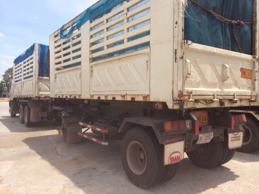 ขายด่วน รถสิบล้อดั้มพ์พ่วงแม่ลูก  hino  mega260 ปี 54 รถติดก๊าซ  สภาพดีมา พร้อมใช้งาน