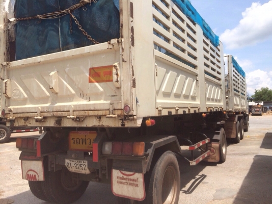 ขายด่วน รถสิบล้อดั้มพ์พ่วงแม่ลูก  hino  mega260 ปี 54 รถติดก๊าซ  สภาพดีมา พร้อมใช้งาน