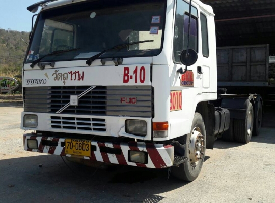 สิบล้อ1เพา หัวลาก VOLVO 320เพาเดียว ปี45 พร้อมห่างพื้นเรียบ 3คาน สภาพดีสวยพร้อมใช้ ทะเบียนพร้อมโอน