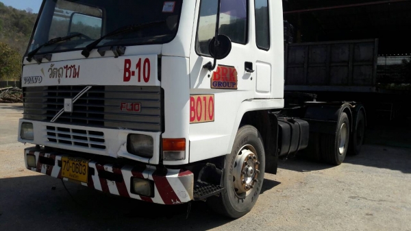 สิบล้อ1เพา หัวลาก VOLVO 320เพาเดียว ปี45 พร้อมห่างพื้นเรียบ 3คาน สภาพดีสวยพร้อมใช้ ทะเบียนพร้อมโอน