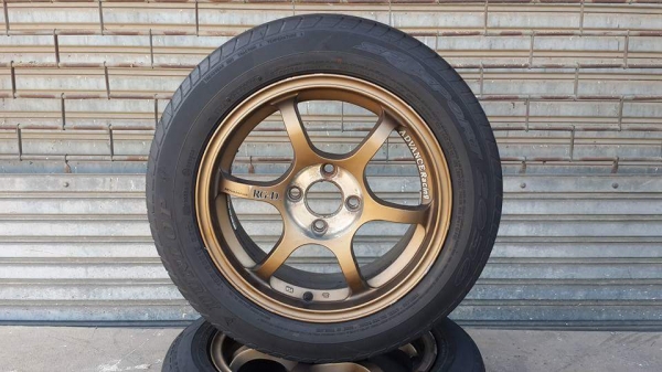 RG-D ขอบ 15 4รู100 พร้อมยาง Dunlop RG-D ขอบ 15 4รู100 พร้อมยาง Dunlop