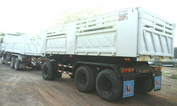 สิบล้อ อีซูซุ 360ปี56 แม่ลูก3คาน ดั้มสามมิตแท้ สภาพดีสวยกริ๊ปเดิมทั้งคันใช้งานวิ่งแค่ 120,000กม. เล่มทะเบียนพร้อมโอน