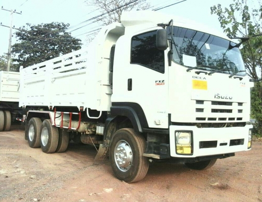 สิบล้อ อีซูซุ 360ปี56 แม่ลูก3คาน ดั้มสามมิตแท้ สภาพดีสวยกริ๊ปเดิมทั้งคันใช้งานวิ่งแค่ 120,000กม. เล่มทะเบียนพร้อมโอน