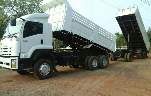 สิบล้อ อีซูซุ 360ปี56 แม่ลูก3คาน ดั้มสามมิตแท้ สภาพดีสวยกริ๊ปเดิมทั้งคันใช้งานวิ่งแค่ 120,000กม. เล่มทะเบียนพร้อมโอน