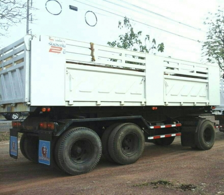 สิบล้อ อีซูซุ 360ปี56 แม่ลูก3คาน ดั้มสามมิตแท้ สภาพดีสวยกริ๊ปเดิมทั้งคันใช้งานวิ่งแค่ 120,000กม. เล่มทะเบียนพร้อมโอน