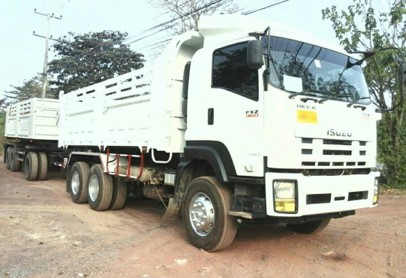 สิบล้อ อีซูซุ 360ปี56 แม่ลูก3คาน ดั้มสามมิตแท้ สภาพดีสวยกริ๊ปเดิมทั้งคันใช้งานวิ่งแค่ 120,000กม. เล่มทะเบียนพร้อมโอน