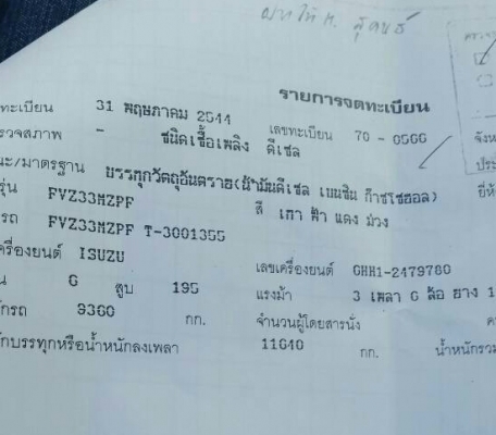 สิบล้อ อีซูซุ FVZ33M 230ปี44 บรรทุกน้ำมัน18,000ลิต ปั้มอุปกรณ์ครบ สภาพดีสวยบางเดิม ทะเบียนพร้อมโอน