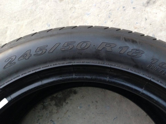 ยาง PIRELLI 245-50-18 ยางรันแฟลตปี 11 4 เส้น 3000  ไม่ควรพลาด สภาพสวยๆไม่มีปะไม่บวมดอกยางเหลือเยอะเอาไปวิ่งกันใด้อีกยาวค่ะ