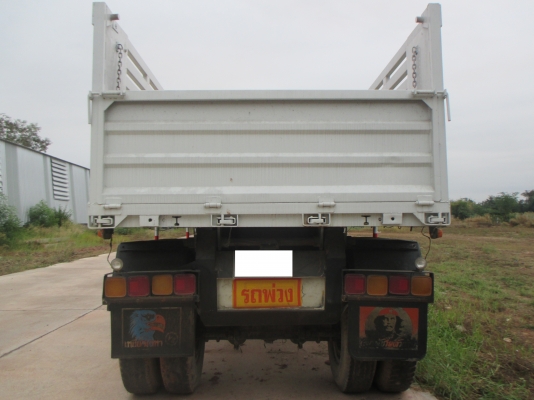 หางพ่วง 2เพลา ดั้ม สีขาว