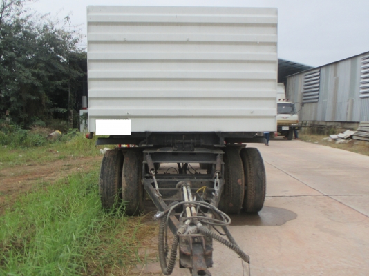 หางพ่วง 2เพลา ดั้ม สีขาว