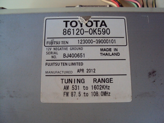 ขายวิทยุ-เทป-ซีดี -MP3-USB ติดรถยนต์ TOYOTA สวยกริ๊ป