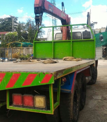 สิบล้อ อีซูซุ หัวร็อค 175 ติดเครน UNIC 3ตัน กะบะพื้นเรียบ ยาว6.20ม สภาพดีพร้อมใช้งาน เล่มทะเบียนพร้อมโอน