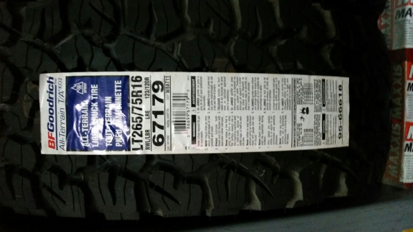 Bf goodrich KO2 265 75 16 ใหม่