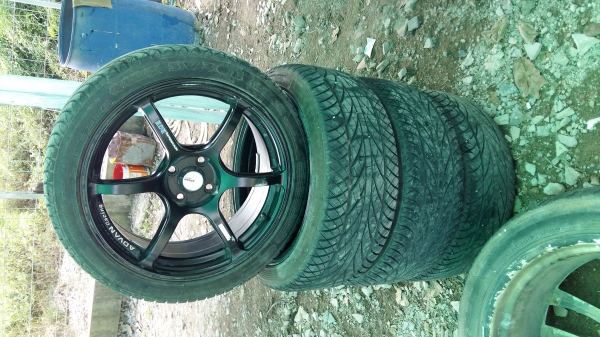 ขายด่วนครับ ล้อแม็ค ADVAN Racing ขอบ17" พร้อมยาง 205/45ZR17