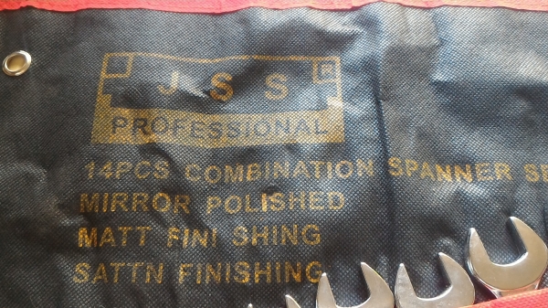 ชุดประแจรวม (แหวน-ปากตาย) 14ชื้น ยี่ห้อ JSS เหมาะเอาติดรถติดบ้านไว้  ซองบรรจุเป็นช่องๆ