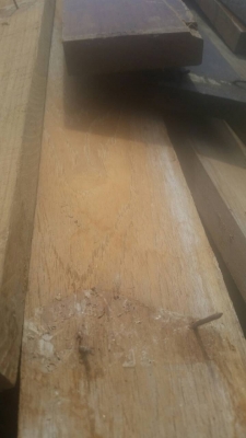 ไม้พื้นไม้สักเก่าหนา 1 นิ้วเต็ม