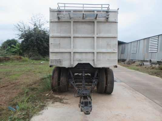 หางพ่วง 2เพลา ไม่ดั้ม สีขาว