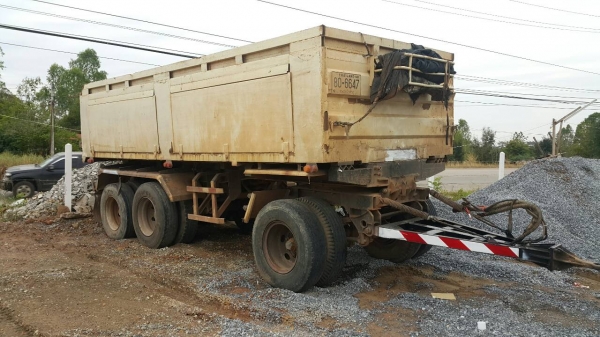 ขายด่วนลูกพ่วงสามเพลาดั้ม ยาว6.20เมตรสามเพลายัดรรคาประหยัดสุดๆเล่มชุดโอนพร้อมโทร0843923995