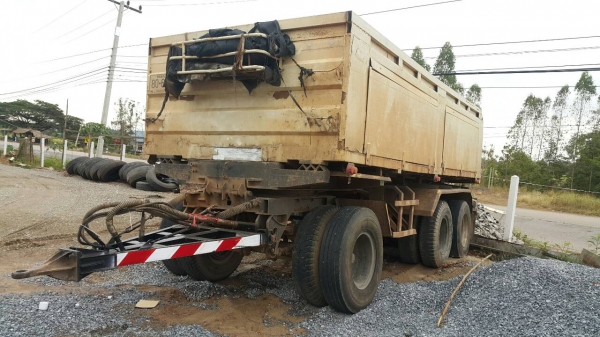 ขายด่วนลูกพ่วงสามเพลาดั้ม ยาว6.20เมตรสามเพลายัดรรคาประหยัดสุดๆเล่มชุดโอนพร้อมโทร0843923995