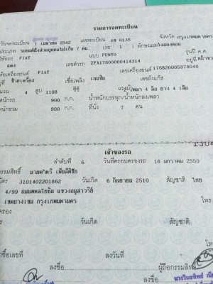 ขาย. FIAT ปี99 เกียธรรมดา. มีเกีย. ไม่มีเครื่อง. สภาพดี