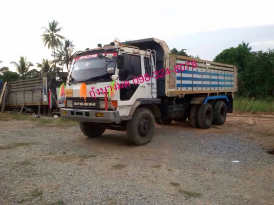 ขายรถบรรทุกสิบล้อดัมพ์ Mitsubishi turbo TF#7,4xx ปี 40 เครื่องเดิม 6d16 turbo-220 แรง เกียร์เดิม