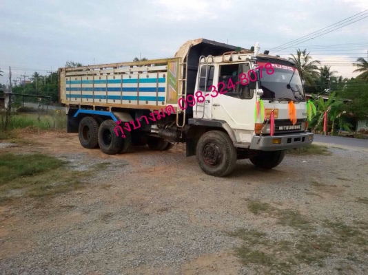 ขายรถบรรทุกสิบล้อดัมพ์ Mitsubishi turbo TF#7,4xx ปี 40 เครื่องเดิม 6d16 turbo-220 แรง เกียร์เดิม