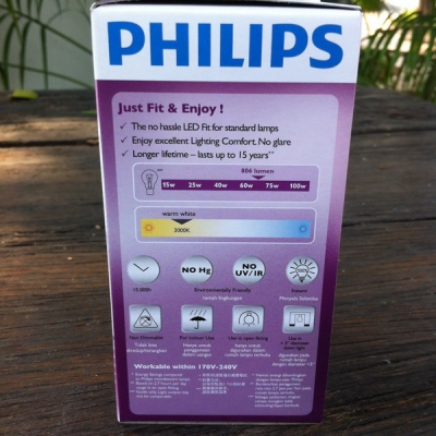 หลอดไฟ Philips LED Bulb ขนาด 9.5w ขั้ว E27 Warm White หลอดไฟ Philips LED Bulb ขนาด 9.5w ขั้ว E27 Warm White