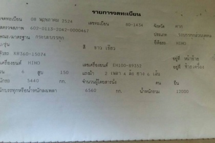 ขาย6ล้อใหญ่ ฮีโน่KR360สภาพดีพร้อมใช้งานยาว5.80ม.เครื่อง150แรง