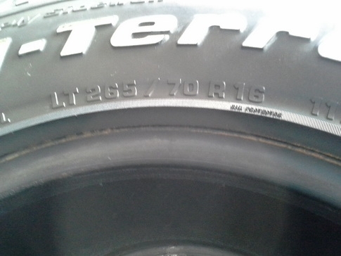 BF All USA. 265/70/16 ปี11 สวยๆ สภาพดี 1ชุด