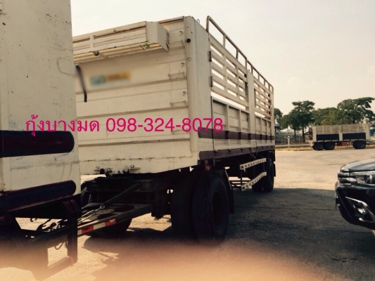 ขายรถพ่วงไม่ดัมพ์ Mitsubishi M6 เครื่อง 260 แรง 2 เพลา ปี 46 กระบะไม่ดัมพ์อู่ ช.ทวี แม่ยาว 6.50 เมตร ลูกยาว 7.50 เมตร
