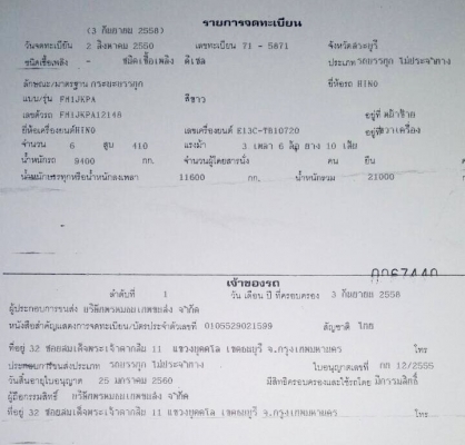 แสงฟ้าเต๊นท์รถ///ขายรถHINO-700 เครื่องE13C-410แรงม้า เอกสารครบพร้อมโอน