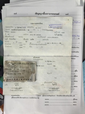 ขายเล่มทะเบียน suzuki ป้ายดำ ภาษีครบเพิ่งต่อ พร้อมคัชซียกเส้น+แผ่นป้ายทะเบียน