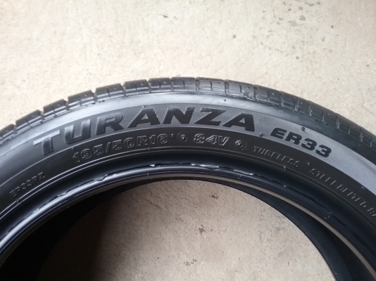 ยางBRIDGESTONE รุ่น TURANZA ER33 195 50R16สัปดาห์ที่27ปี2014 สภาพสวยมากๆ ดอกเยอะมากๆ