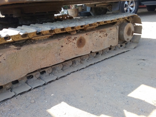 ขาย100,000รถแบคโฮ MITSUBISHI MS 035 เครื่องดีปั้มดีเอวแน่นโซ่ดีแต่รอนเลอร์ไม่มี 090-772-3710 090-772-3708