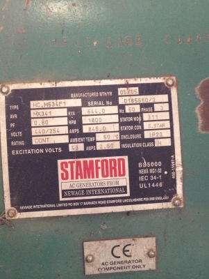 ขานไดร์นาโมปั่นไฟยี่ห้อSTAMFORD, MARATHON 500-600kva เก่าUSA