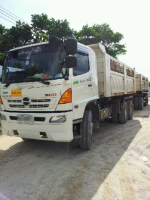 HINO 500 รถปีเดียว  ใช้งานน้อย หางดั้ม SMM 3 เพลาแท้