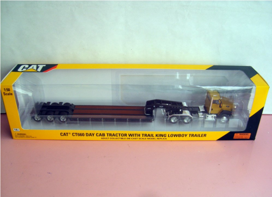 CAT CT660 Daycab with Trail-King Lowboy Trailer