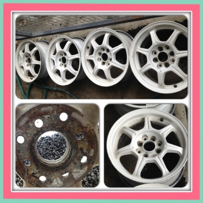 ขายแม็กมือ2 ขอบ 15 สีขาว 4 รู100/114 ราคา 5500 บาทราคาถูก