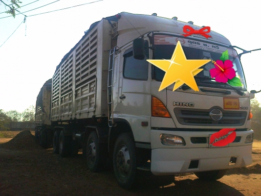 ขายใหม่ขายรถบรรทุกพ่วง HINOMEGA 380 แรงปี 53 ซีลี่ 500 ดั้มเกษตรแม่ลูกแม่ 12 ล้อจากโรงงานลูก 3 เพลา กะบะ พนัส ยาว 7.5 เมตรทั้งแม่ลูกสวยเคิมๆ