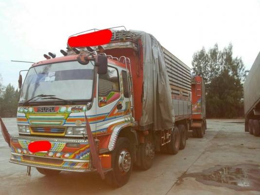 ขาย ISUZU 320 พ่วงแม่ลูก กระบะเนียมคอกเกษตรดั๊ม อู่ เบิ้ม การช่าง รถปี 51